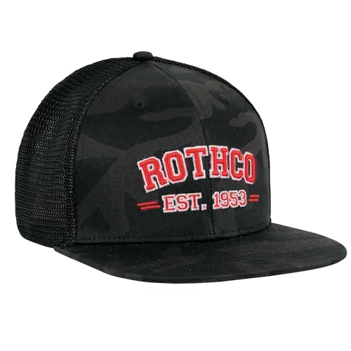 Chapeau de camionneur brodé Rothco Midnight Black Camo contre la chaleur