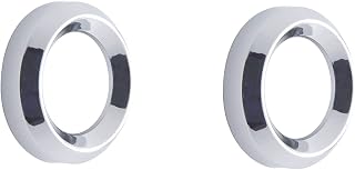 (2) Chrome Plastic Small Gauge Covers Semi Truck