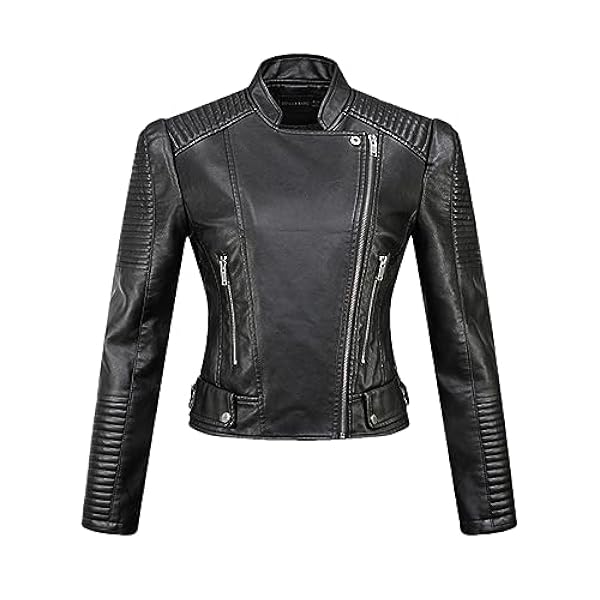 Adhdyuud Vrouwen Moto Biker Pu Jas Streetwear Revers Rits Faux Lederen Jas Casual Slanke Zwarte Uitloper