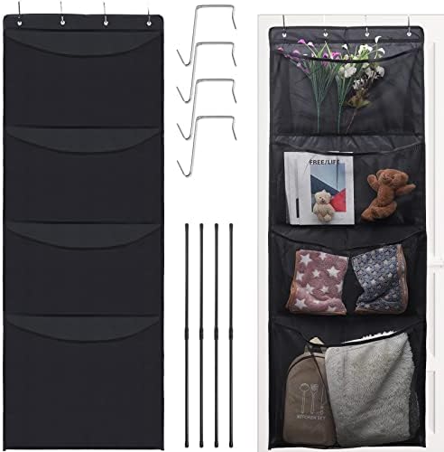 Yewiwin Cotton Stuffed Animal Organizer, Handmade Macrame Hanging Net Hammock For Toy Storage, Boho Decor Room Holder, Triangular, Black, Large, 57x42 Inches, 10 Lbs Capacity