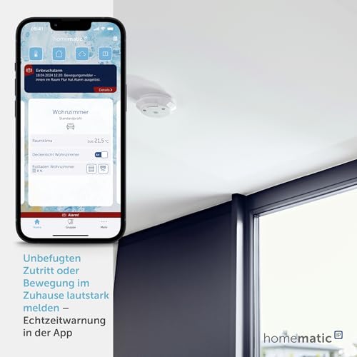 Homematic IP Starter Set Alarm, Smart Home, digitaler Fenstersensor, Bewegungsmelder,...