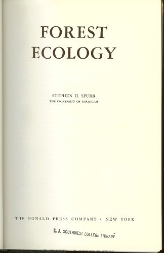 Forest ecology B0006BM6GO Book Cover