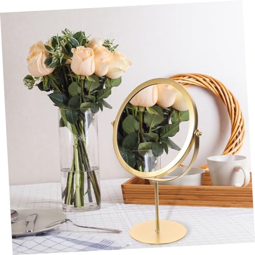 Espejo de Maquillaje Decorativo Redondo Dorado miniatura 4