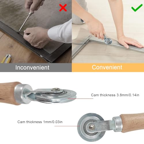 Image of Serplex Spline Roller Tool, Dual-Head Mosquito Mesh Repair Kit | Seats Spline Neatly, Helps Repair Loose Mesh Edges, Dual Heads for Window and Door Frames, Handheld Design