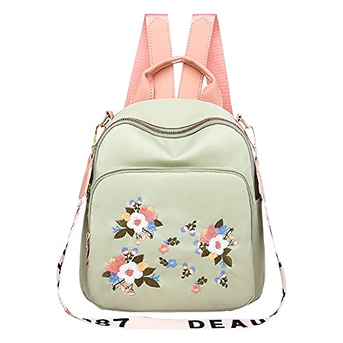 Mochila casual daypack para niñas estudiantes con bordado de flores