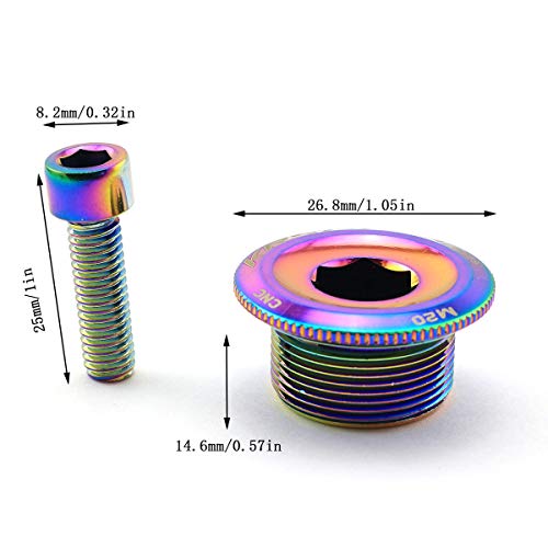 Dttra Crank Cover Screw Cap M20 Mtb Crankset Cover Aluminum Road Bike Arm Bolt Mountain Bike Parts Accessories #TOP4