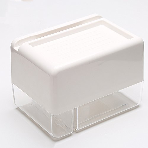 Preisvergleich Produktbild Shelfhx Wand-Punch-Free Toilettenpapierhalter Haushalt Wasserdicht Bad Rollenhalter Toilettenpapier Box Müllsack Halter Tissue Rack (Color : Transparent)