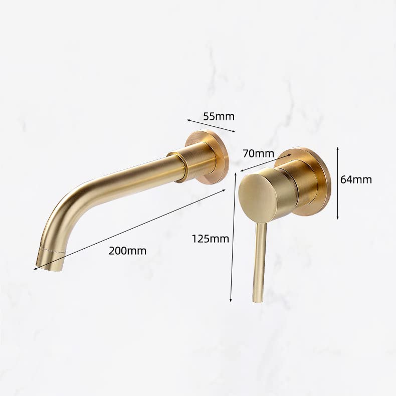 Grifo de baño de pared sin salpicaduras y caño giratorio monomando 3