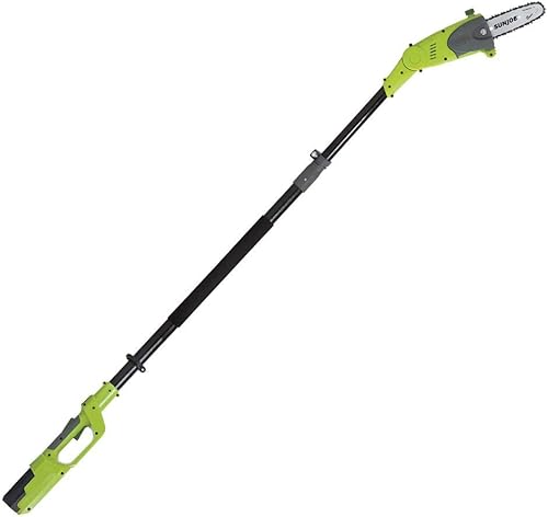 Sun Joe iON8PS2-LT - Sierra de cadena inalámbrica de poste multiángulo de 8 pulgadas, 40 V, 8 pulgadas, kit (con batería de 2.5 Ah + cargador rápido)
