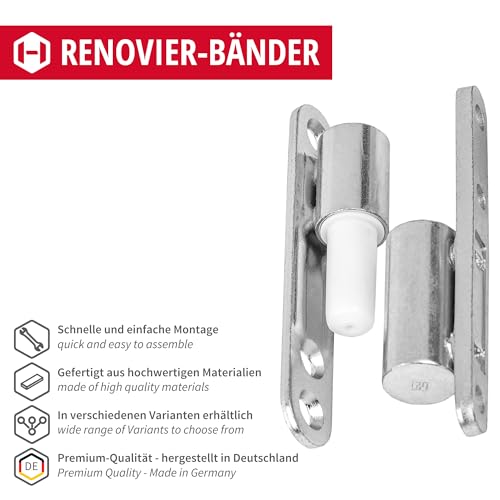 Gedotec Renovation Hinge in Galvanized Steel, 1 piece - Image 2