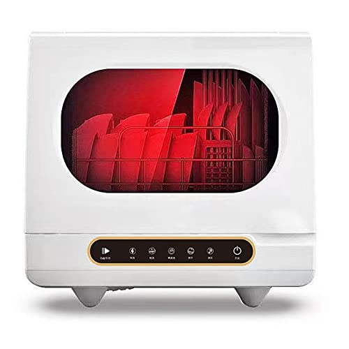 Mini lavavajillas portátil con 4 programas de lavado, pulverización dual de 360°, función de alta temperatura de 72 °C y secado al aire, antifugas, ideal para apartamentos, dormitorios y caravanas