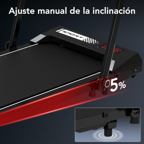 Cinta de correr plegable con motor de 1400W y pantalla LCD 2