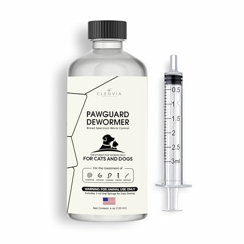 PawGuard Dewormer – Advanced Dewormer for Cats & Dogs | Safe & Effective Liquid Worm Treatment | Chicken Flavor (120ML)