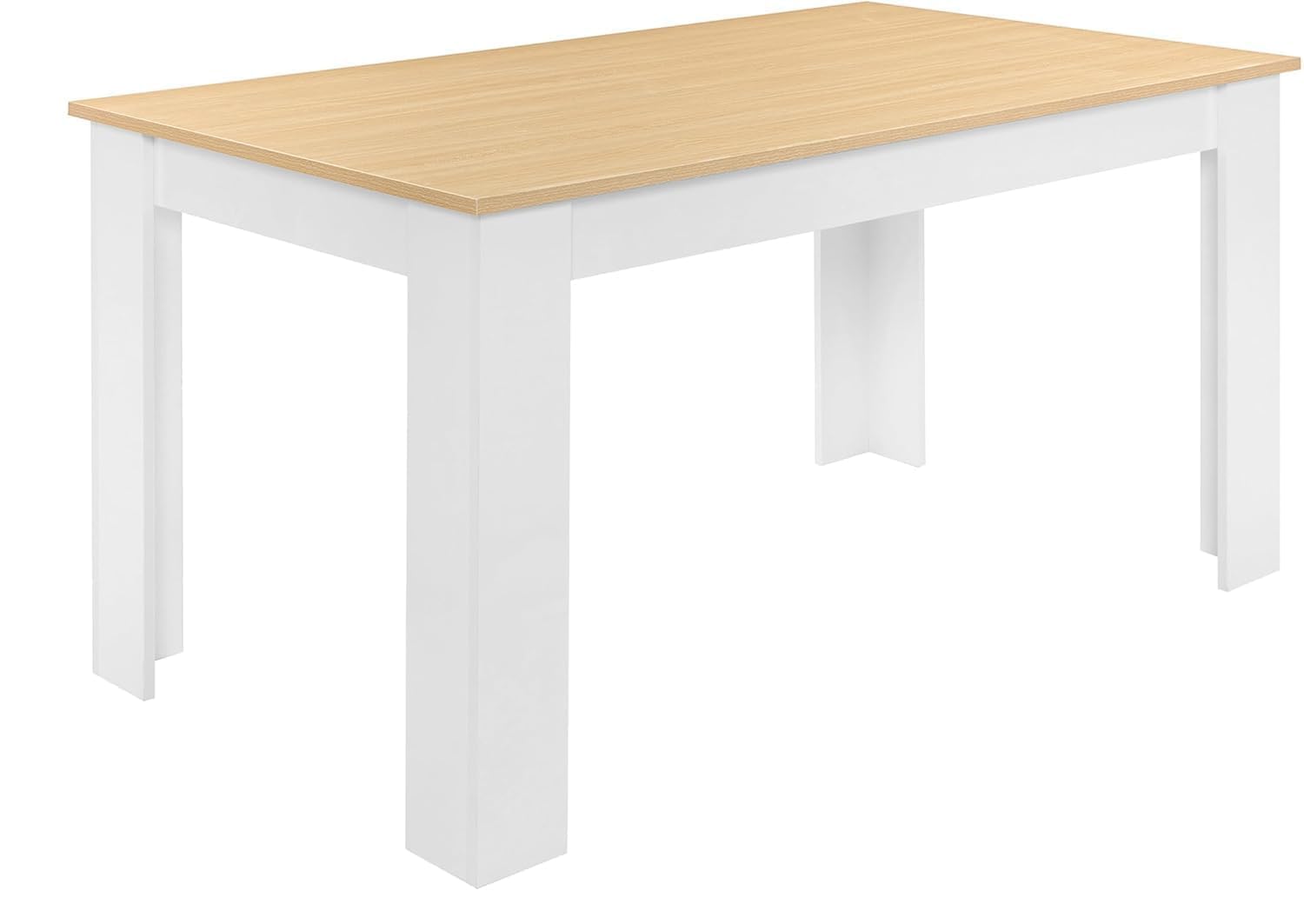 Blisswood Dining Table, Kitchen Table 140 x 80 cm, Pine Tabletop Rectangle Wooden Dining Table, 6 Seater for Dining Room, Kitchen & Living Room,140L x 80W x 75H cm