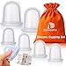 Cupping Therapy Sets Massage Cups - by DoSensePro. 6 Flexible Medical Grade Silicone Vacuum Cups. Acupuncture Fireless Cupping Therapy for Arthritis,Pain Relief, Relaxation, Anti-Aging, Anti-Cellulite