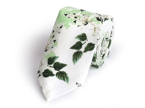 Cravate verte Holmes motif floral idéale pour mariage champêtre