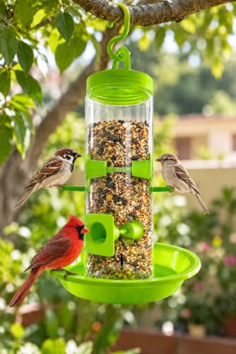 Image of Hanging Bird Feeder for Outdoor Garden| Balcony & Terrace | Lime Green