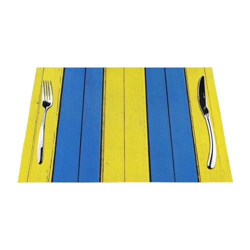Set de table en PVC lavable résistant chaleur antidérapant rayures