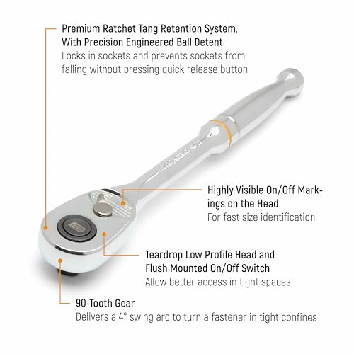 Clé à cliquet GEARWRENCH 1/2 pouce pour débloquer les écrous difficiles