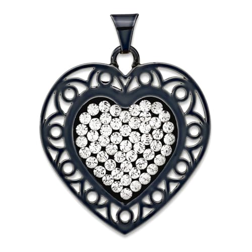 Collier cœur argent 925 anti-ternissement et céramique