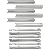 Tlhshuyu S441 Stainless Steel 6pack 15-1/16' Heat Plate and 16-5/16' Burner Replacement for Brinkmann 810-6680-S Gas Grill