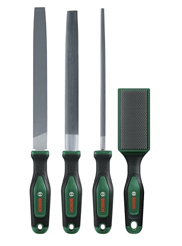 Bosch Lot de 4 limes 200 mm avec brosse