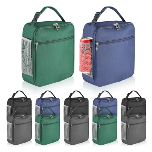 12 Pack Lunch Box Bulk,Insulated Reusable Lunch Bags with Aluminum