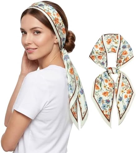 RllQllCHY Hair Scarf for Women Like Silk Scarves Headband Neck Scarfs Purse Accessories
