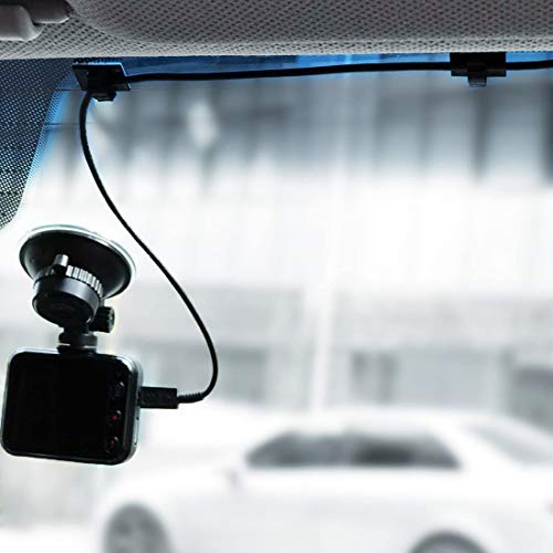 Diagtree 100 Pcs Adhesive Cable Clips, Upgraded Multifunctional Cord Holder Wire Organizer Cable Clamp for Car, Office and Home Cable Management (Black)