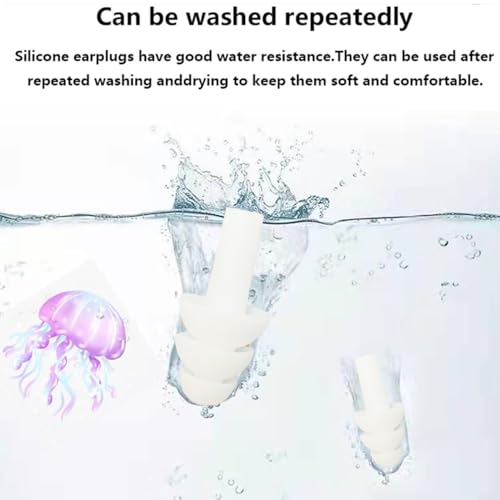 Image of Earplugs for Sleeping Noise Cancelling, Reusable Ear Plugs- Super Soft, Silicone Ear Plug, for Sleeping 8 Pairs, Swimming, Snoring, Concerts, Work, Noisy Places (8 Colors)