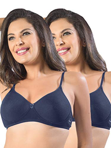 Image of SONARI Womens Non Padded Cotton Bra | Wire Free, Medium Coverage, Seamless Cups, Comfortable Polyester Cotton Blend Fabric | Adjustable Straps, Ideal for Everyday Wear - Smile