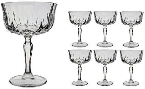 Opera Maison Italian Crystal Champagne Cocktail Saucers (24cl) (Set of 6)