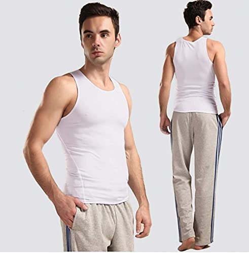 Hibety 3 Pack Men's Workout Tank Tops Sleeveless Shirts Gym Muscle Shirts Compression Tops Quick Dry Athletic Sports Shirts(3White-Xl) #TOP2