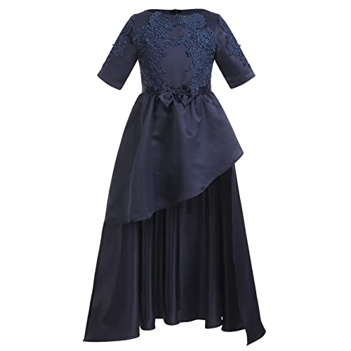 IDOPIP Pageant Dresses for Girls Maxi Romper Dress Kids Flower Wedding Communion Prom Graduation Birthday Party Long Gown