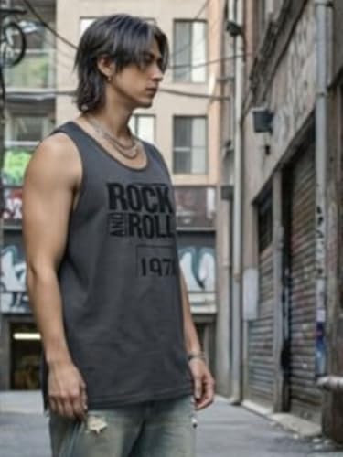 Image of Rigo Stylish Cotton Printed Vest for Men | Round Neck,Regular Fit, Sleeveless T-Shirt Vest for Men | Casual Innerwear Sando for Men & Boys - Perfect for Workouts Gym, Vacations, and Beaches