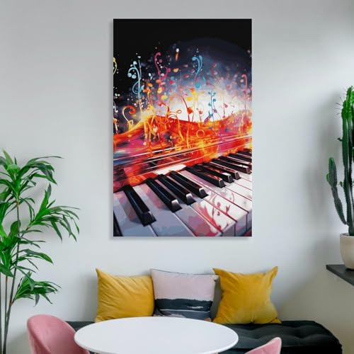 Toile clavier de piano HEBVNJF à l'impression haute définition - 6