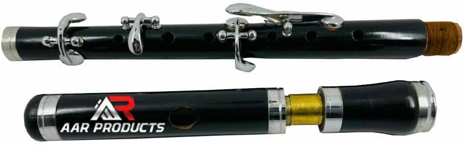 AAR Irish Professional Scottish Marching Bb Flute with 5 Keys high Pitch Black Color Hard protective Case