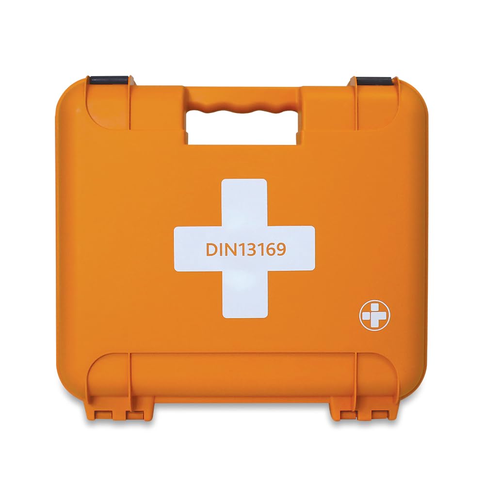Reliance Medical Grande kit di pronto soccorso per lavori – Robusta scatola in titanio riciclata per fabbriche e grandi uffici, tratta lesioni fino a 100 persone, supporto da parete, scatola da 74