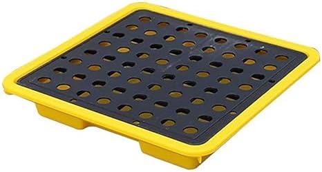 Polyethylene Low Profile Paint Bucket Tray, 2/4 Drum Containment Spill Pallet, Industrial Garage Storage Detachable Shipping Leakproof Platform-33.5x33.5x6cm