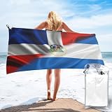 Half Dominican Republic Half Nicaragua Flag Beach Towel 31.5"X63"