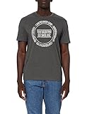 XXX TOM TAILOR 1027412 T-Shirt, 11086-Modellino di carro Armato Grigio Scuro Melange, M Uomo