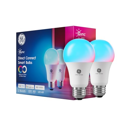 Cync GE A19 Smart LED Light Bulbs, Room Decor Aesthetic Color Cha...