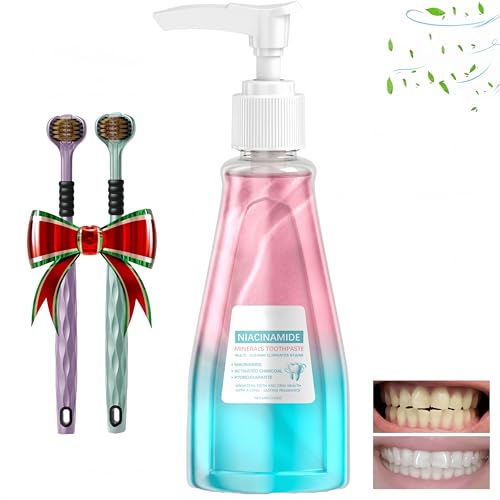 Pasta dental blanqueadora con niacinamida, 2025 Nuevo Triple blanqueamiento natural para dientes sensibles y aliento fresco, Protección del esmalte y fortalecimiento dental (1 Piezas)