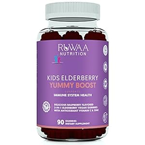 RUWAA NUTRITION Vitamins, Elderberry Gummies, Zinc Supplements & Vitamin C: Immune Support Vitamins, Bone, Brain, Lung, Skin | Elderberry Gummies Vegan, Gluten Free, Non-GMO (1)