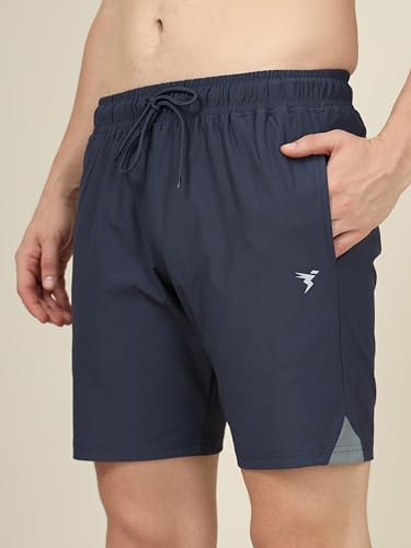 Image of TECHNOSPORT Mens Regular Fit Solid Shorts for Gym, Workout & Sports with Anti Microbial, Techno Dry