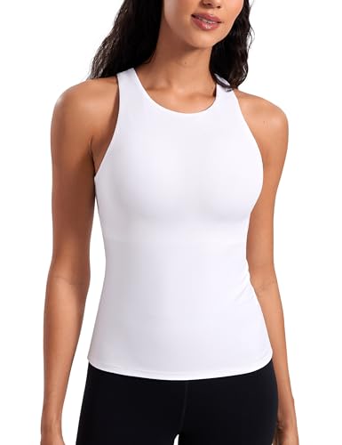 CRZ YOGA Butterluxe Racerback Tank Top with Built-in Bra