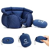 Crisonky Travel Pillow, Neck Pillow, Inflatable Pillow with Silicone Container & Air Press Pump, Nec
