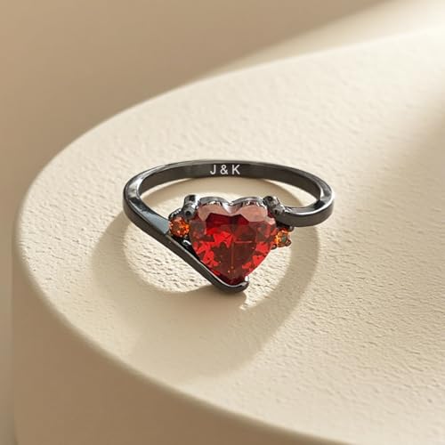 Personalized Couple Rings for Him/Her, Engagement Wedding Rings Set, Gift for Girlfriend, Boyfriend, Wife, Husband3