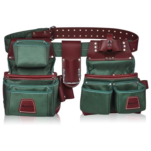 Nylon and Leather Tool Belt | Nylon Tool Pouch | Carpenter Tool B...