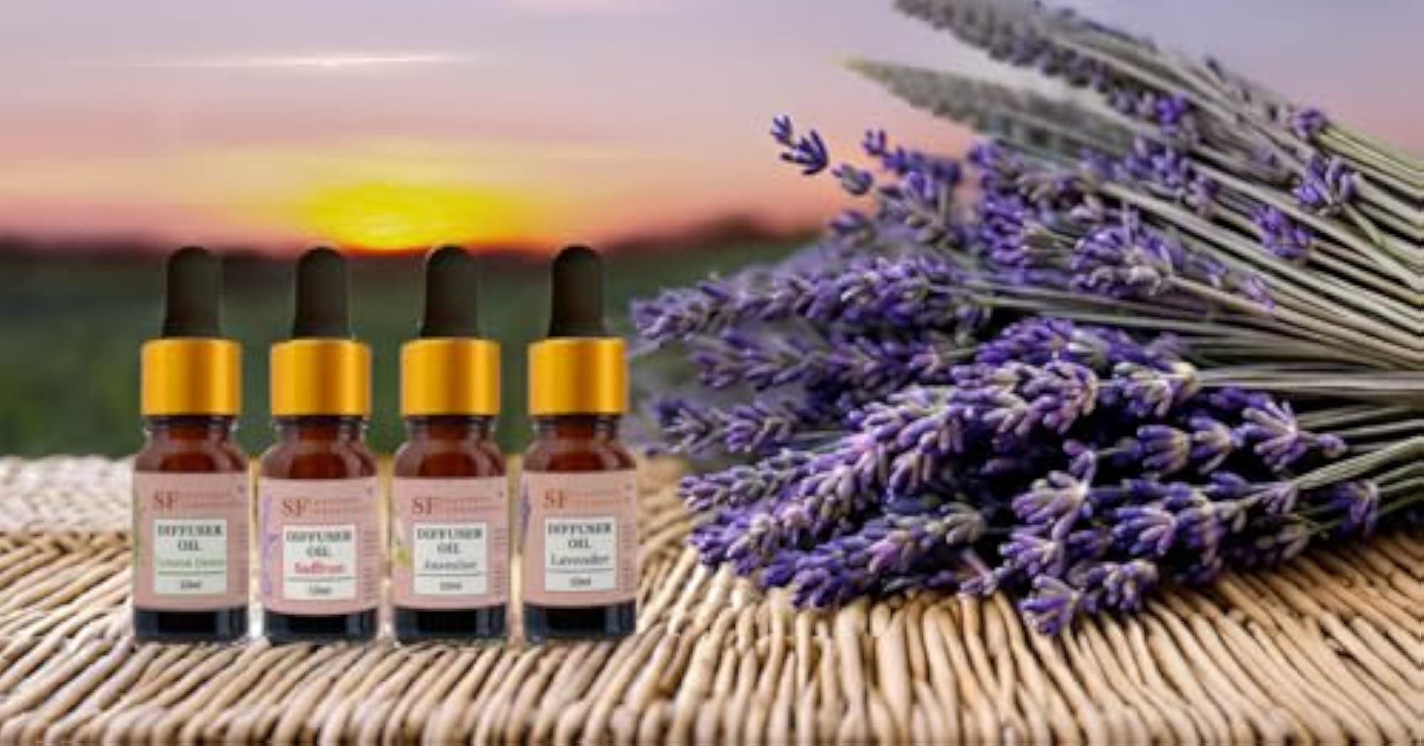 Diffuser Combo Pack with Lavender, Lemon Grass, Jasmine